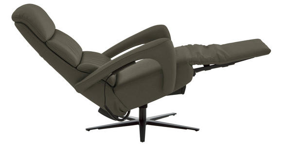 RELAXSESSEL in Leder Graubraun  - Graubraun/Schwarz, Design, Leder/Metall (76/110/86cm) - Dieter Knoll