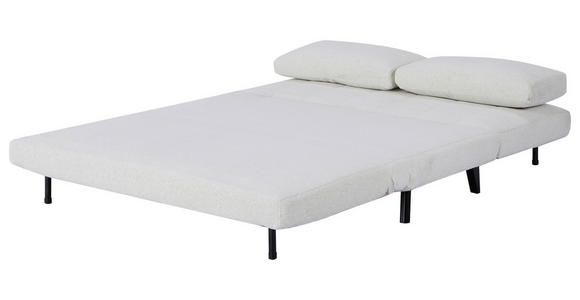 SCHLAFSOFA Webstoff Weiß  - Schwarz/Weiß, Design, Holz/Textil (143/82/88cm) - Carryhome