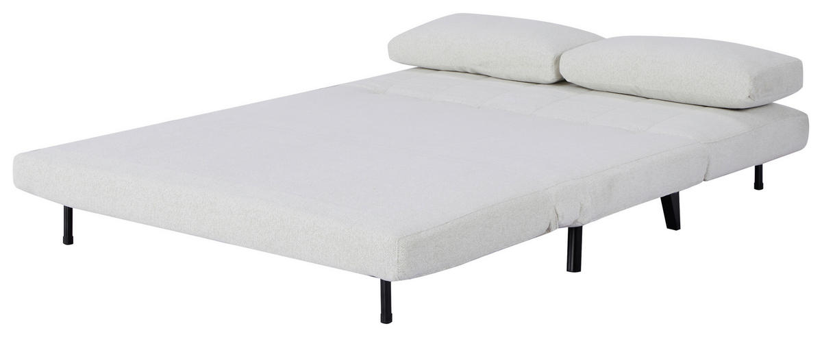 SCHLAFSOFA Webstoff Weiß  - Schwarz/Weiß, Design, Holz/Textil (143/82/88cm) - Carryhome
