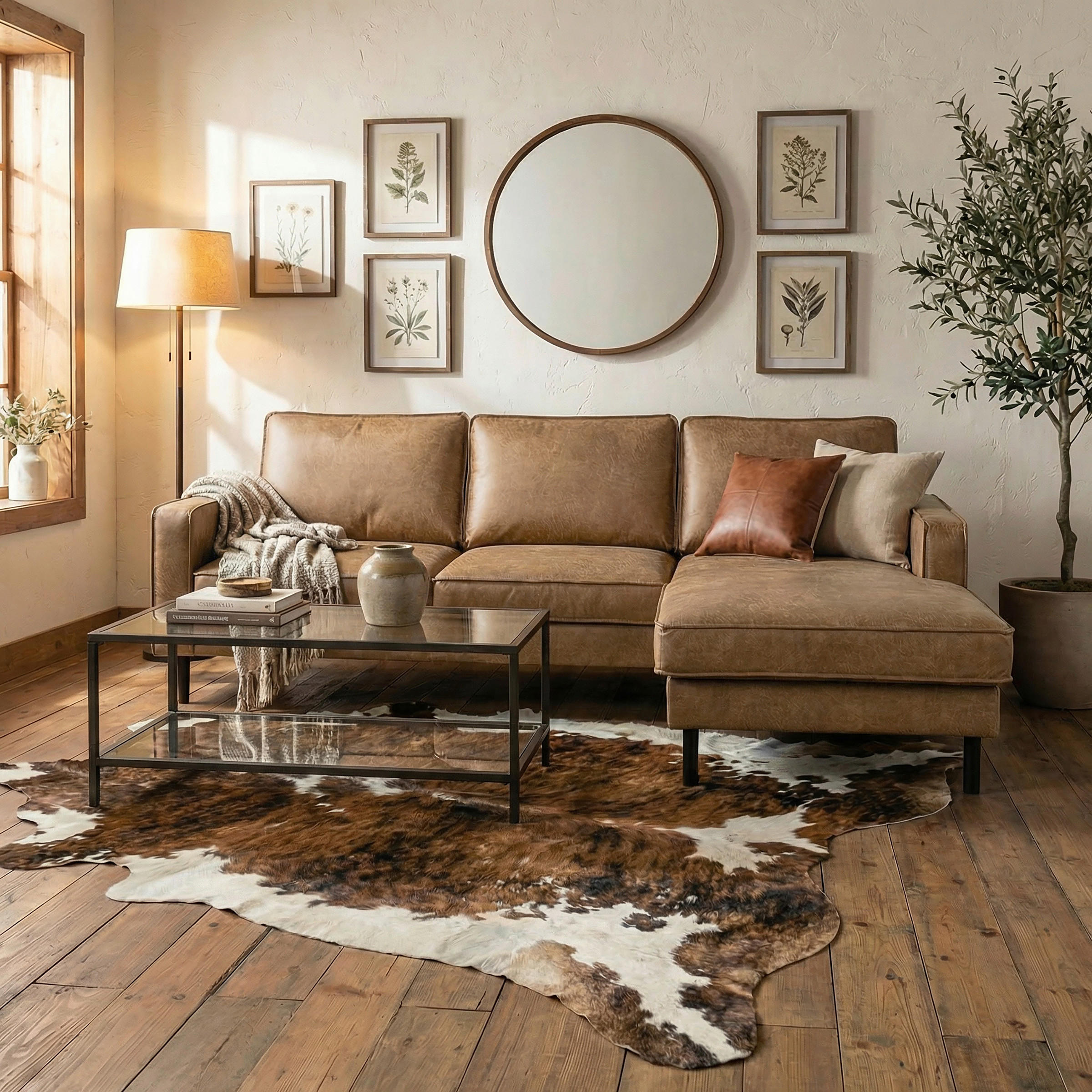 ECKSOFA Beige Echtleder Lederlook Bettkasten, Schlaffunktion, Rücken echt  - Beige/Schwarz, Design, Leder/Textil (166/238cm) - Livetastic