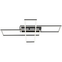 DECKENLEUCHTE 82,5/55/8 cm   - Chromfarben/Schwarz, Trend, Kunststoff/Metall (82,5/55/8cm) - Novel