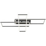 DECKENLEUCHTE 82,5/55/8 cm  - Chromfarben/Schwarz, Trend, Kunststoff/Metall (82,5/55/8cm) - Novel