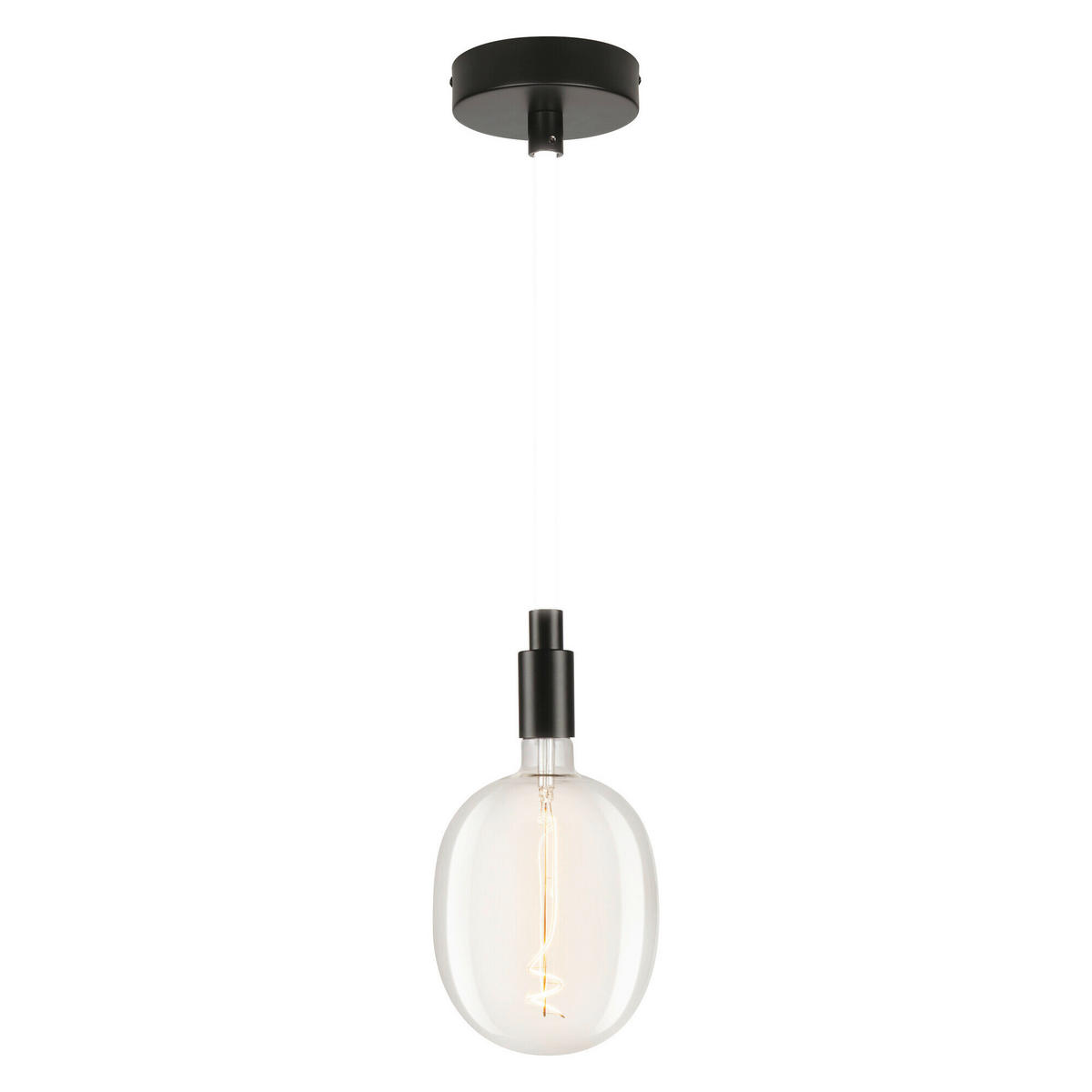 LED-HÄNGELEUCHTE 14/117,5 cm   - Schwarz, Basics, Metall (14/117,5cm) - Osram