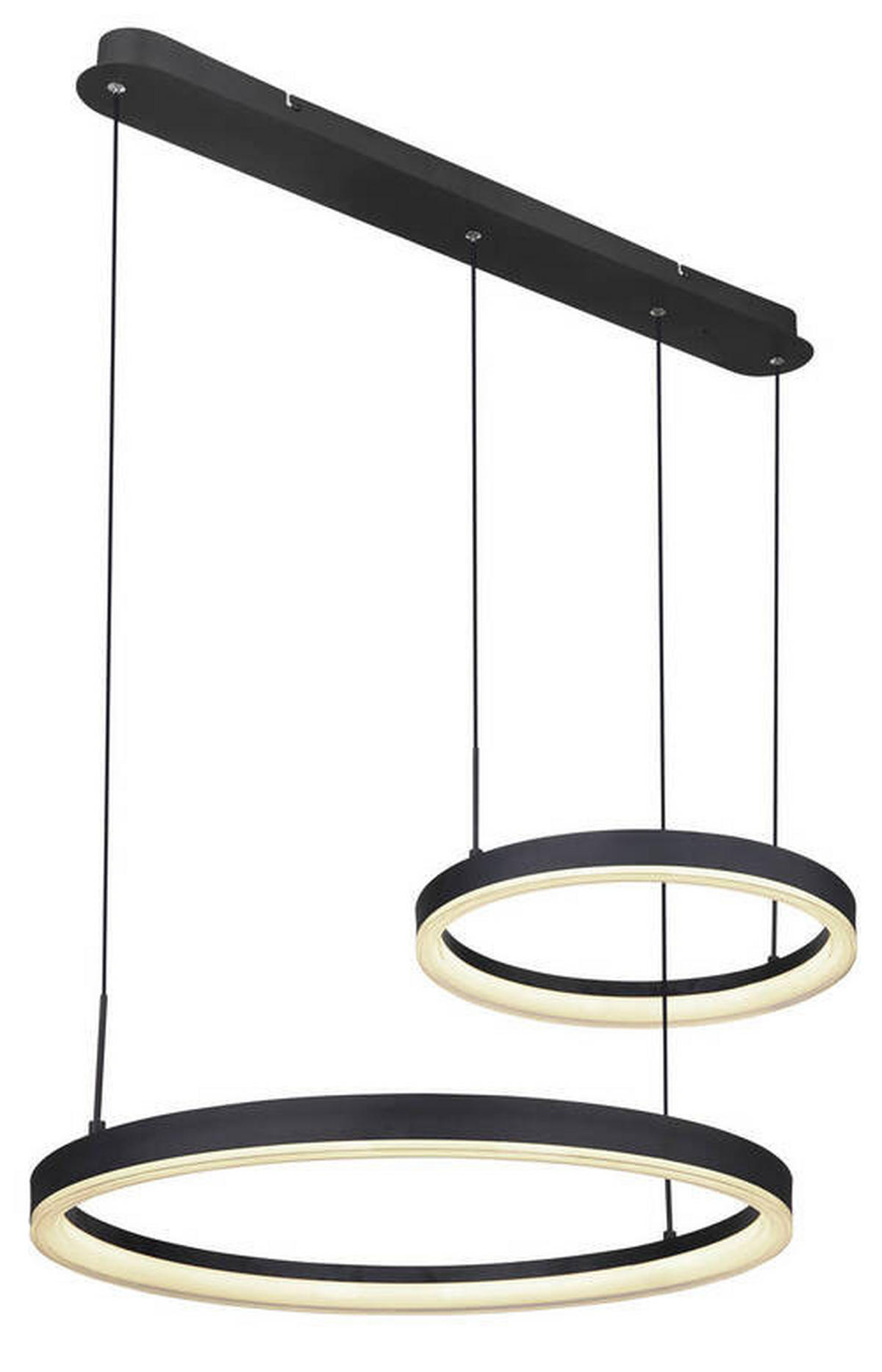 LED-HÄNGELEUCHTE 82,5/60/150 cm    - Goldfarben/Opal, Design, Kunststoff/Metall (82,5/60/150cm) - Globo