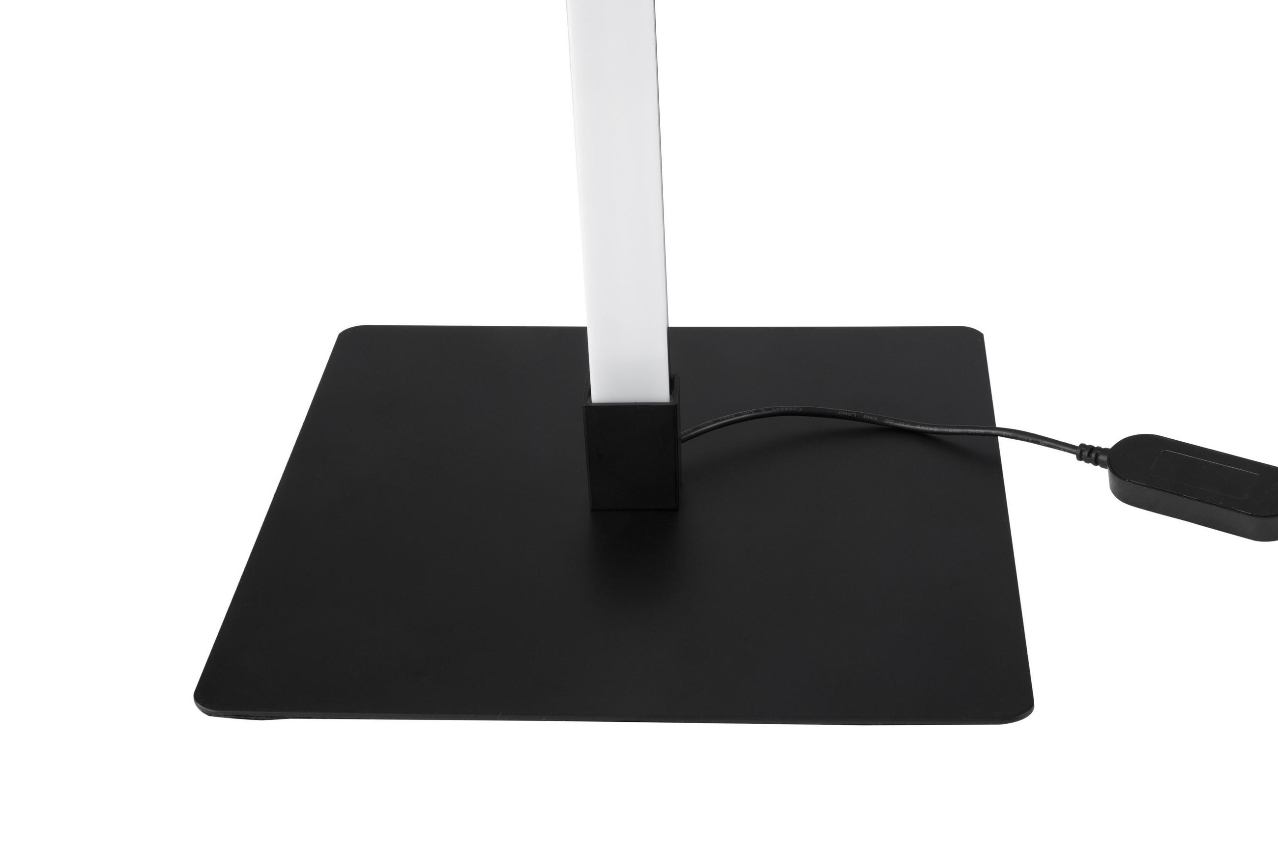 LED-STEHLEUCHTE 24,5/148/24,5 cm    - Schwarz/Weiß, LIFESTYLE, Kunststoff/Metall (24,5/148/24,5cm) - Novel