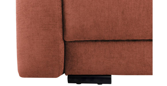 2-SITZER-SOFA in Chenille Rostfarben  - Rostfarben/Schwarz, KONVENTIONELL, Kunststoff/Textil (233/90/110cm) - Carryhome