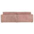 BIGSOFA Cord Altrosa  - Schwarz/Altrosa, KONVENTIONELL, Kunststoff/Textil (260/66/115cm) - Carryhome