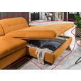 ECKSOFA Currygelb Mikrofaser  - Currygelb/Schwarz, Design, Textil/Metall (290/198cm) - Xora