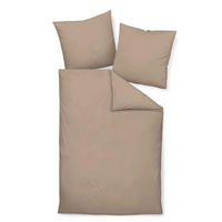 BETTWÄSCHE Giacomo Makosatin 135/200 cm  - Taupe, Basics, Textil (135/200cm) - Janine
