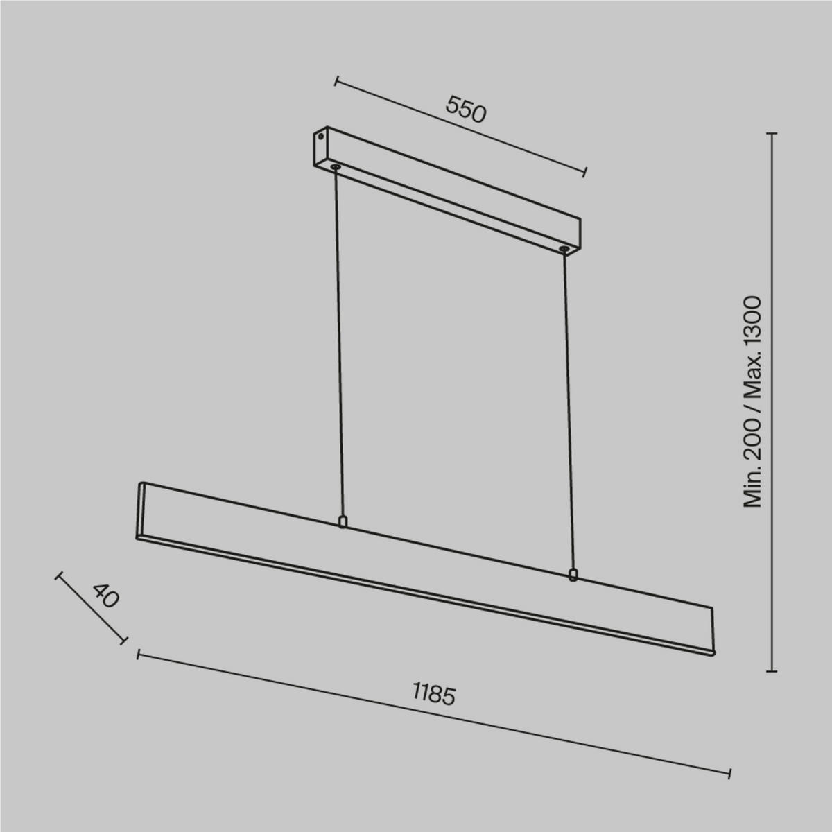 PENDELLEUCHTE  4/8/118,5 cm   - Schwarz, Basics, Metall (4/8/118,5cm) - MAYTONI