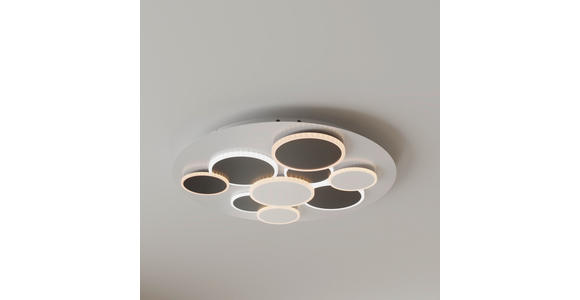 LED-DECKENLEUCHTE 46,8/6 cm - Schwarz/Weiß, Trend, Kunststoff/Metall (46,8/6cm) - Novel