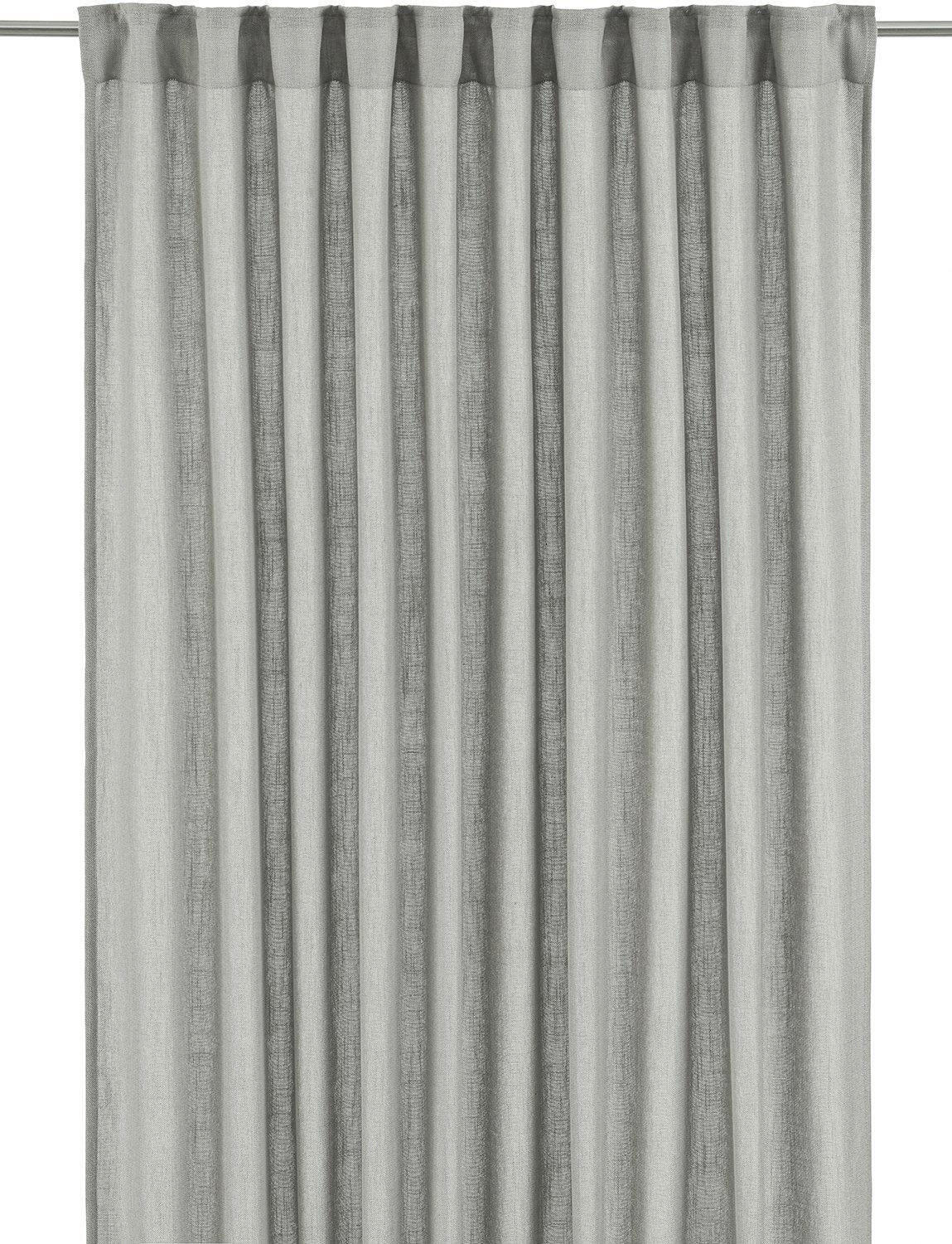 FERTIGVORHANG blickdicht  - Hellgrau, Basics, Textil (145/260cm)