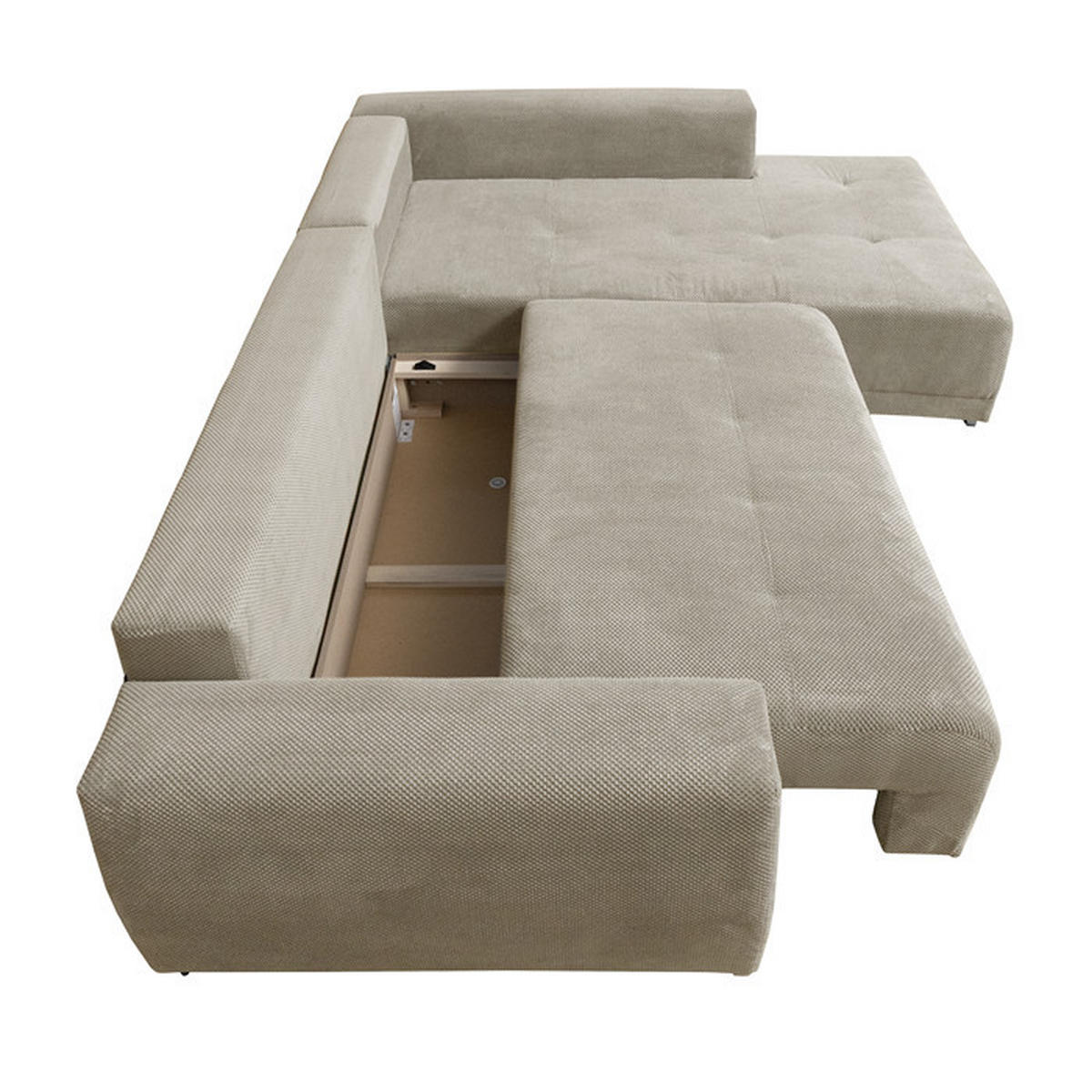 Canapea Modulară, bej - bej, Basics (204/92/280cm) - Carryhome