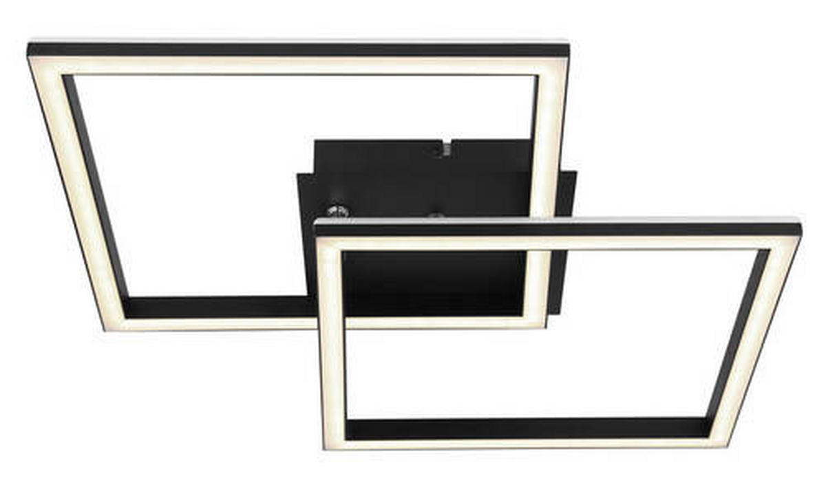 PLAFONIERĂ CU LED - opal/negru, Design, plastic/metal (44/29,4/7,7cm) - Globo