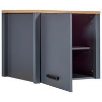 ÖVERSKÅP 70/60,5/60 cm   - svart/antracit, Modern, metall/trämaterial (70/60,5/60cm) - home24