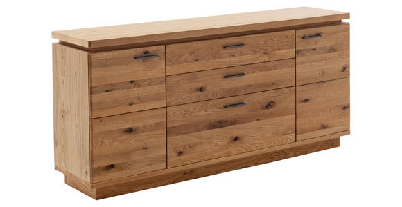 SIDEBOARD Eichefarben  180/84/44 cm  - Eichefarben/Anthrazit, Natur, Holz/Holzwerkstoff (180/84/44cm) - Linea Natura
