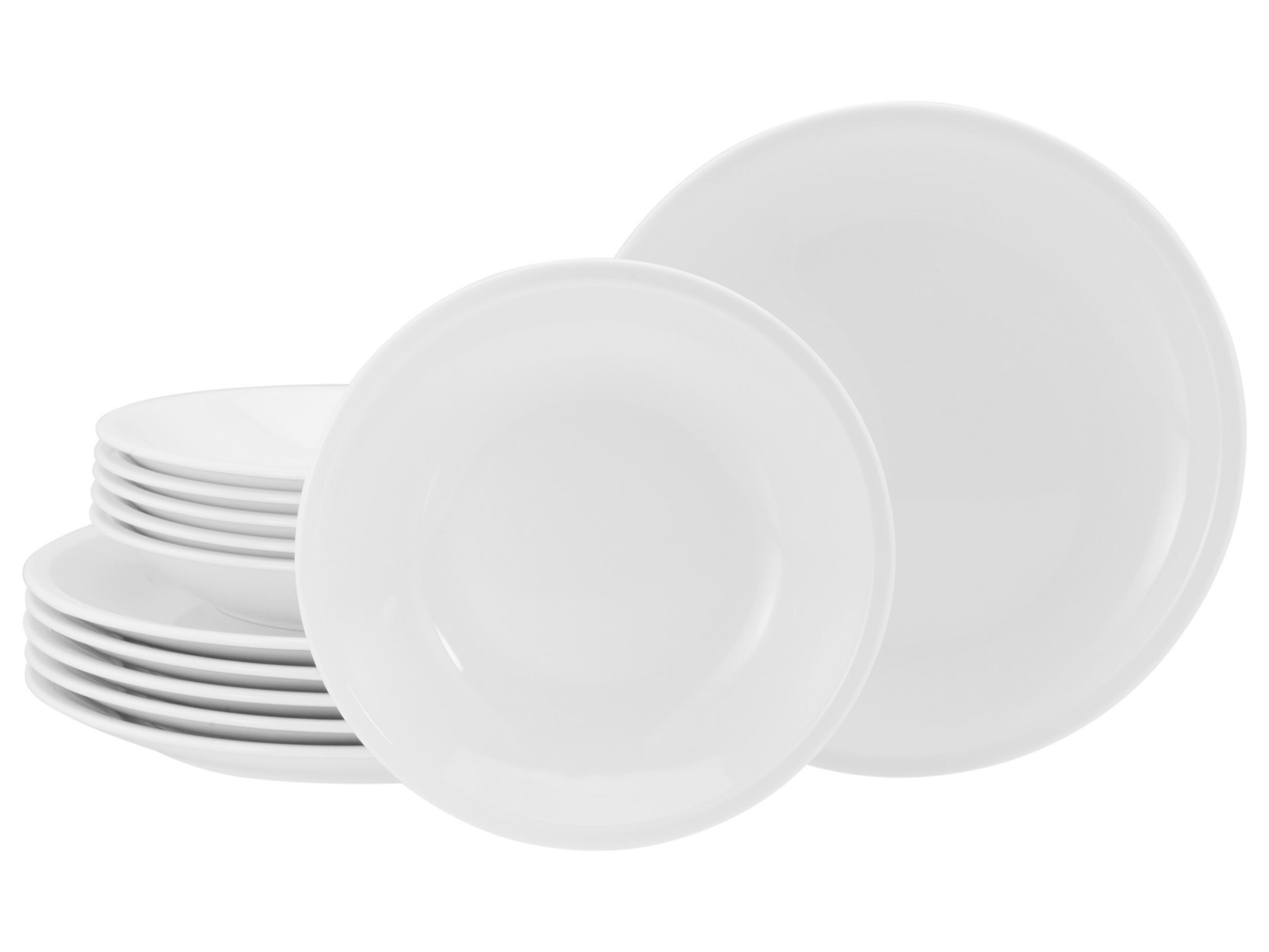 TAFELSERVICE Milano Weiss 12-teilig - Weiß, Basics, Keramik - Creatable