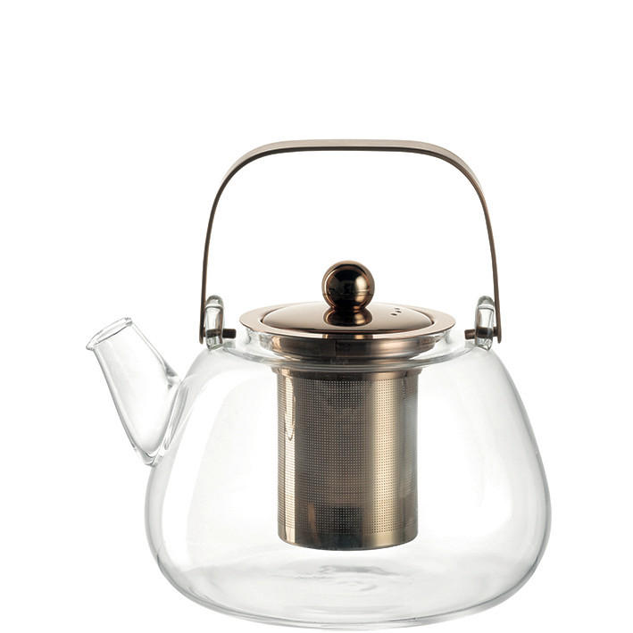 TEEKANNE TE PER TE  - Klar, Design, Glas/Metall (16,4/14/16,2cm) - Leonardo