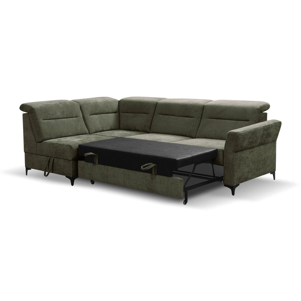 Thumbnail - Stylife Ecksofa, Dunkelgrün, Textil, 4-Sitzer, Ottomane links, L-Form, 272x177 cm, Stoffauswahl, Wohnzimmer, Sofas & Cou...