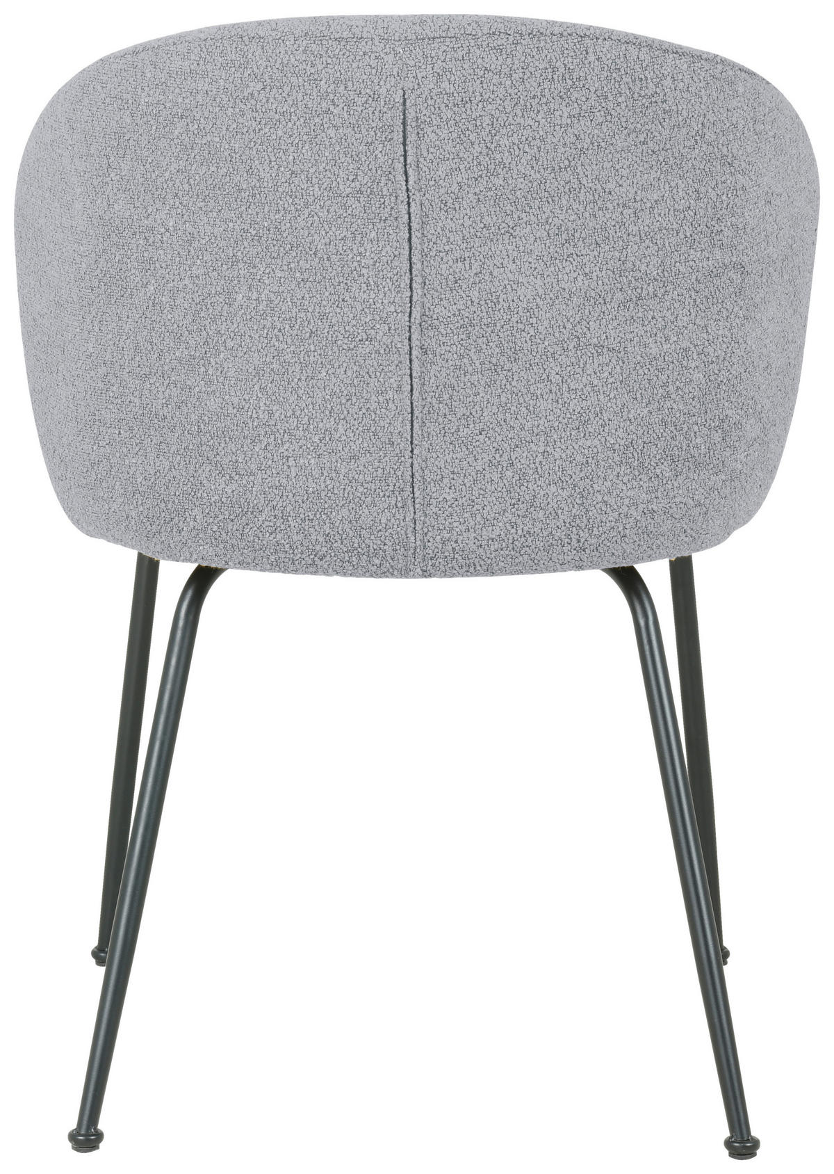 STUHL  in Eisen Bouclé Metall, Textil  - Schwarz/Grau, Design, Textil/Metall (57/79/59cm) - Xora