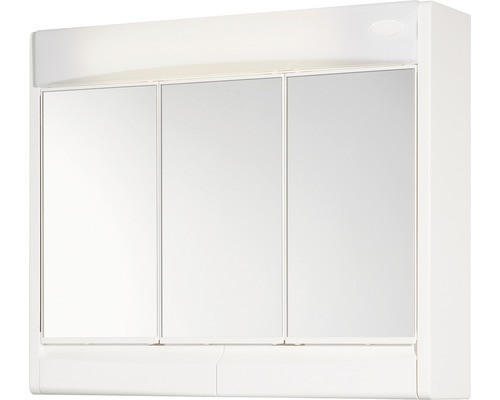 SPIEGELSCHRANK 60/51/18 cm  - Weiß, MODERN, Glas/Kunststoff (60/51/18cm) - Xora