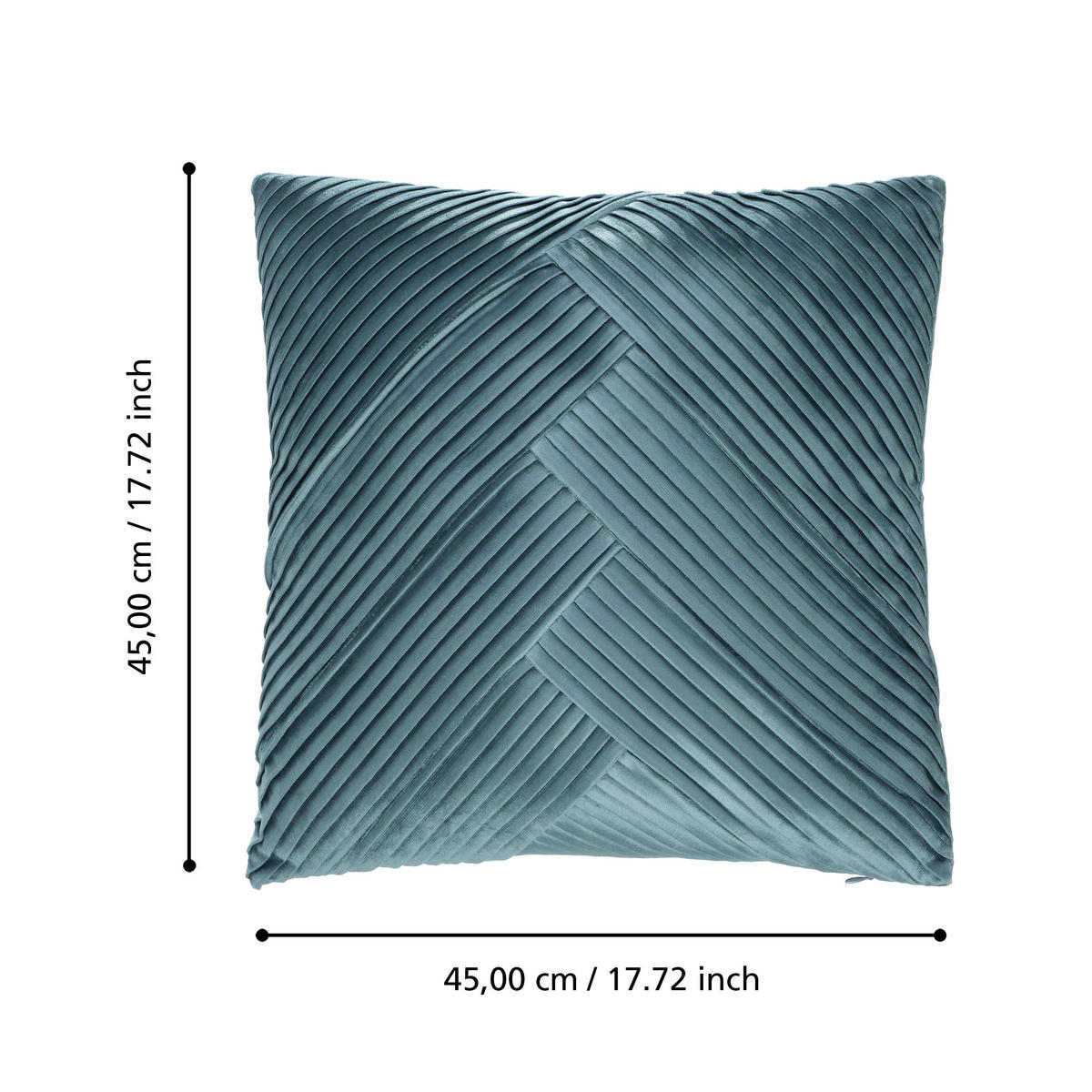 ZIERKISSEN  45/45 cm   - Petrol, Design, Textil (45/45cm) - Eglo