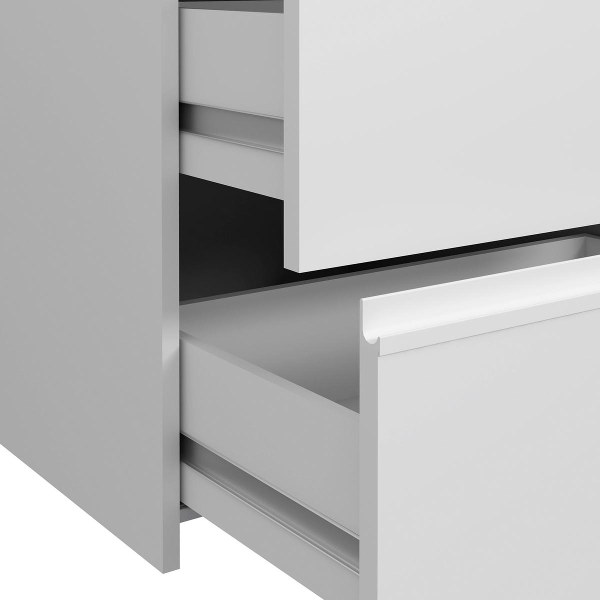 ORMAR S KLIZNIM VRATIMA bijela   - bijela/boje aluminija, Konvencionalno, drvni materijal/metal (200/200/61cm) - Carryhome