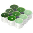 TEELICHTSET 18 Stück  - Salbeigrün/Hellgrün, Basics, Naturmaterialien/Paraffin (11,4/2,9cm) - Ambia Home