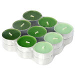TEELICHTSET 18 Stück  - Salbeigrün/Hellgrün, Basics, Naturmaterialien/Paraffin (11,4/2,9cm) - Ambia Home