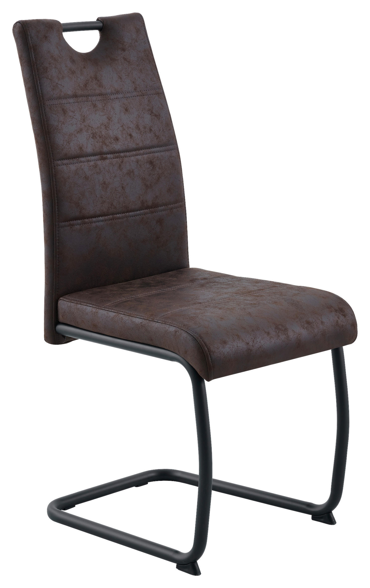 Stuhl Sabrina Microfaser Braun, B: 43 Cm