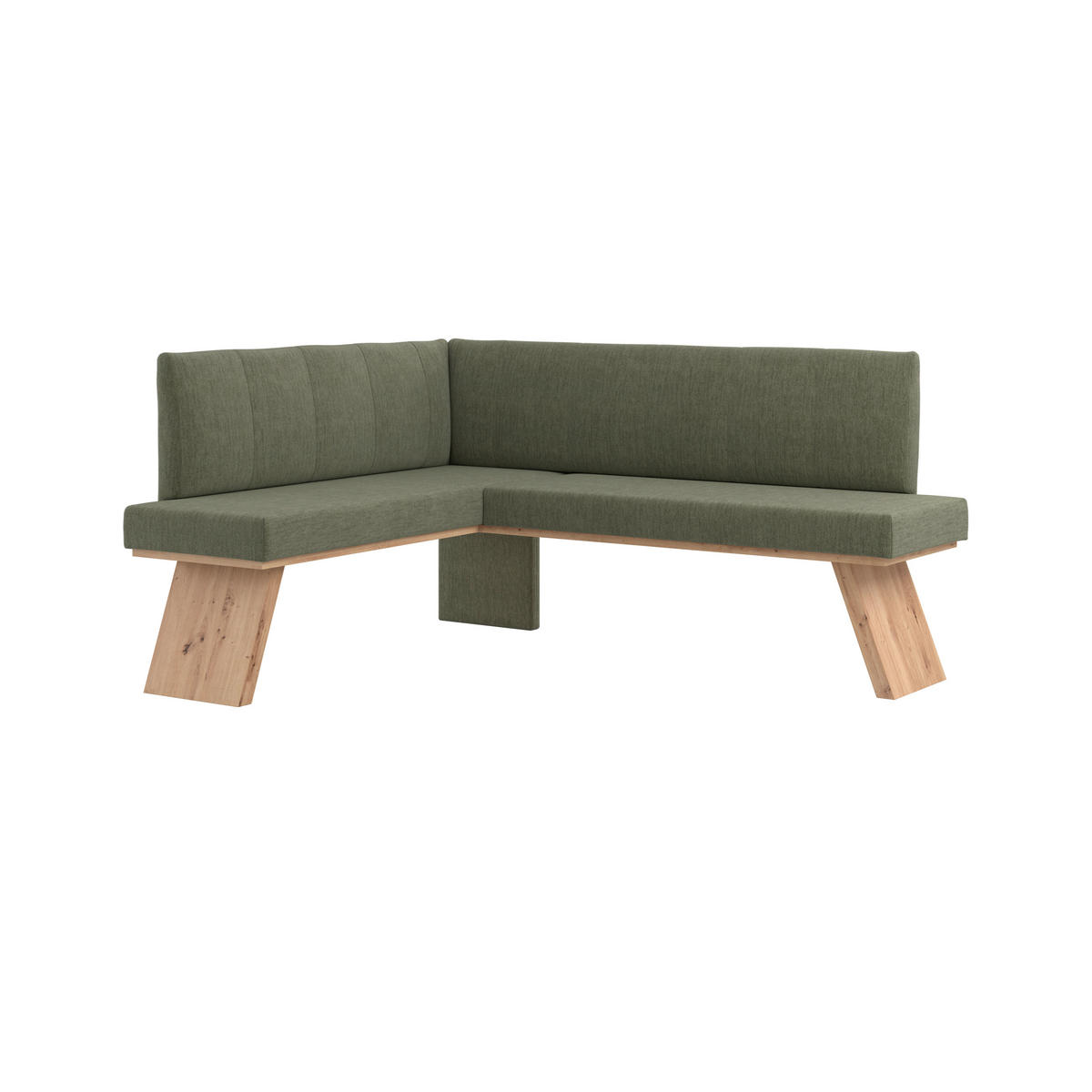 ECKBANK 150/185 cm Webstoff Grün   - Eichefarben/Grün, KONVENTIONELL, Textil (150/185cm) - Livetastic