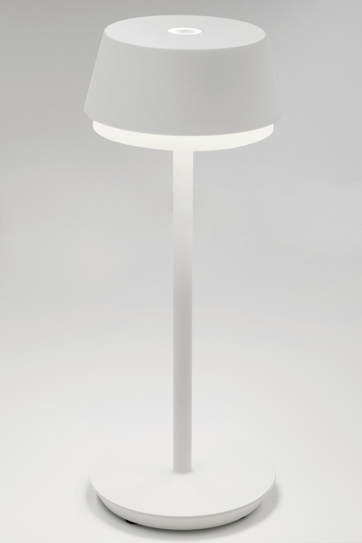 STOLNÍ LED LAMPA, dotykový stmívač, 12/30 cm  - bílá, Basics, kov/plast (12/30cm) - Dieter Knoll
