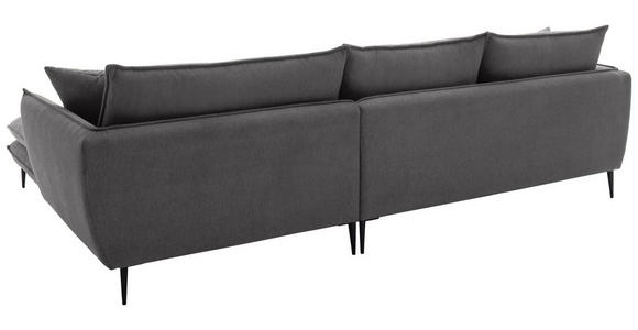 ECKSOFA  in Webstoff Taupe  304/196 cm  - Taupe/Schwarz, KONVENTIONELL, Textil/Metall (304/196cm) - Hom`in