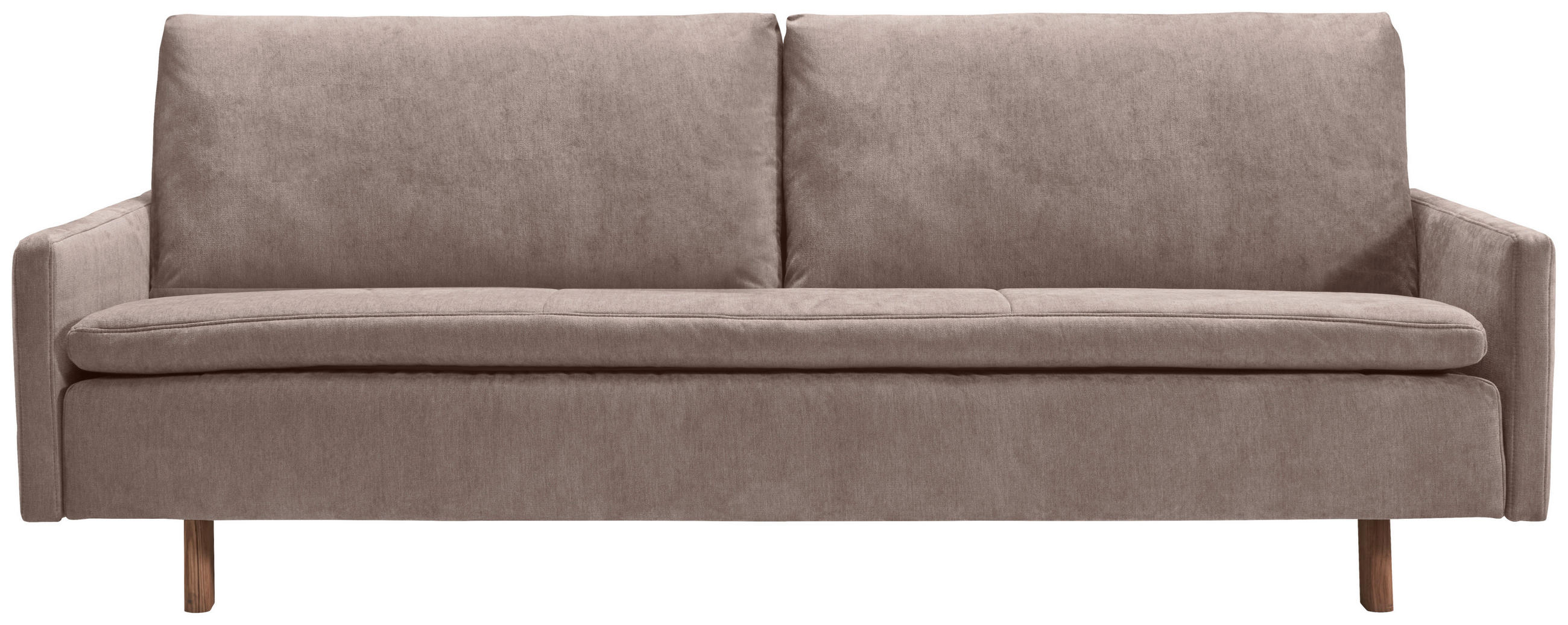 SCHLAFSOFA Flachgewebe Schlammfarben  - Schlammfarben/Eichefarben, KONVENTIONELL, Holz/Textil (220/85/98cm) - Carryhome