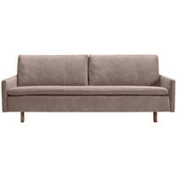 SCHLAFSOFA Flachgewebe Schlammfarben  - Schlammfarben/Eichefarben, KONVENTIONELL, Holz/Textil (220/85/98cm) - Carryhome