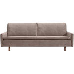 SCHLAFSOFA Flachgewebe Schlammfarben  - Schlammfarben/Eichefarben, KONVENTIONELL, Holz/Textil (220/85/98cm) - Carryhome