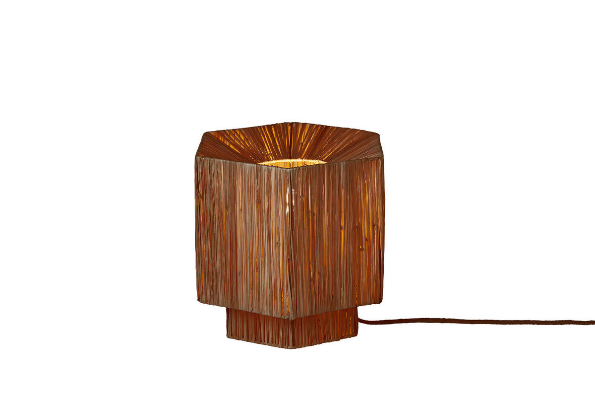 TISCHLEUCHTE - Braun, Basics, Naturmaterialien (27/27/26cm) - Good & Mojo