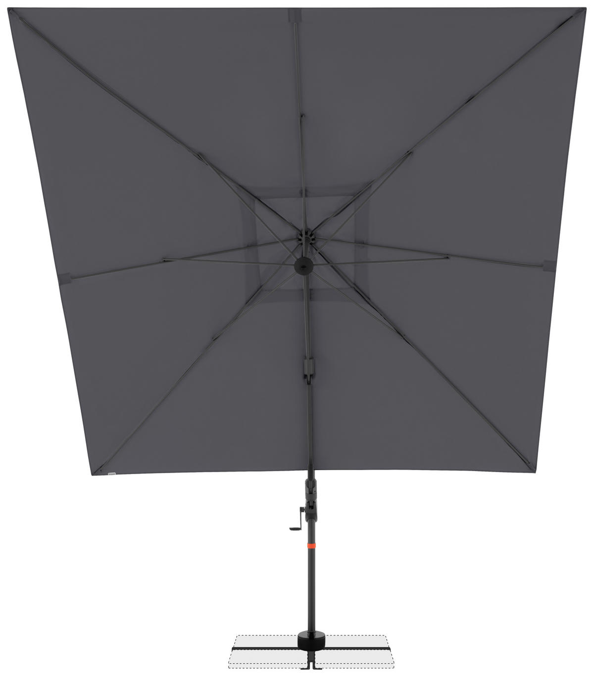 ZÁVESNÝ SLNEČNÍK 280/280 cm - antracitová, Basics, kov/textil (280/280cm) - Doppler
