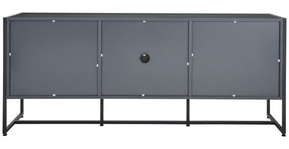 SIDEBOARD 180/75/41 cm  in Anthrazit, Schwarz  - Anthrazit/Schwarz, MODERN, Holzwerkstoff/Metall (180/75/41cm) - Novel