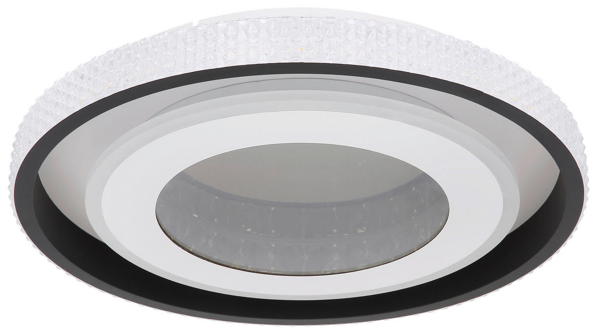 DECKENLEUCHTE 50/8 cm   - Klar/Opal, Basics, Kunststoff/Metall (50/8cm) - Globo