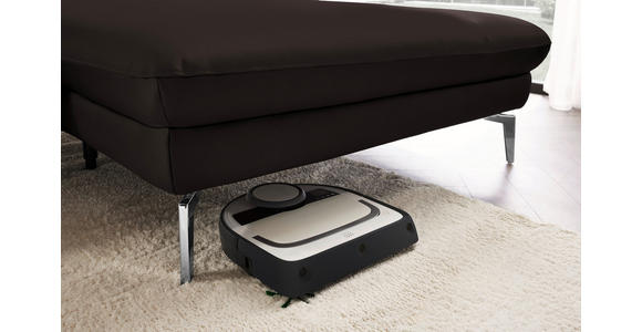 ECKSOFA in Echtleder Dunkelbraun 325/157 cm - Dunkelbraun/Schwarz, Design, Leder/Metall (325/157cm) - Dieter Knoll