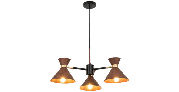 HÄNGELEUCHTE 64,5/132,5 cm  - Walnussfarben, Trend, Metall (64,5/132,5cm) - Novel