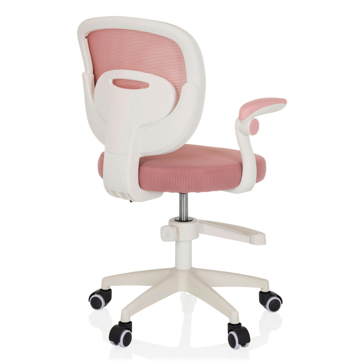 OTOČNÁ ŽIDLE PRO MLÁDEŽ, síťovina, růžová - bílá/růžová, Moderní, textil/plast (61/84-97/55cm) - MID.YOU