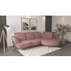 ECKSOFA in Chenille Aubergine  313/208 cm  - Aubergine/Schwarz, MODERN, Textil/Metall (313/208cm) - Sit & More