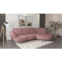 ECKSOFA in Chenille Aubergine  313/208 cm  - Aubergine/Schwarz, MODERN, Textil/Metall (313/208cm) - Sit & More