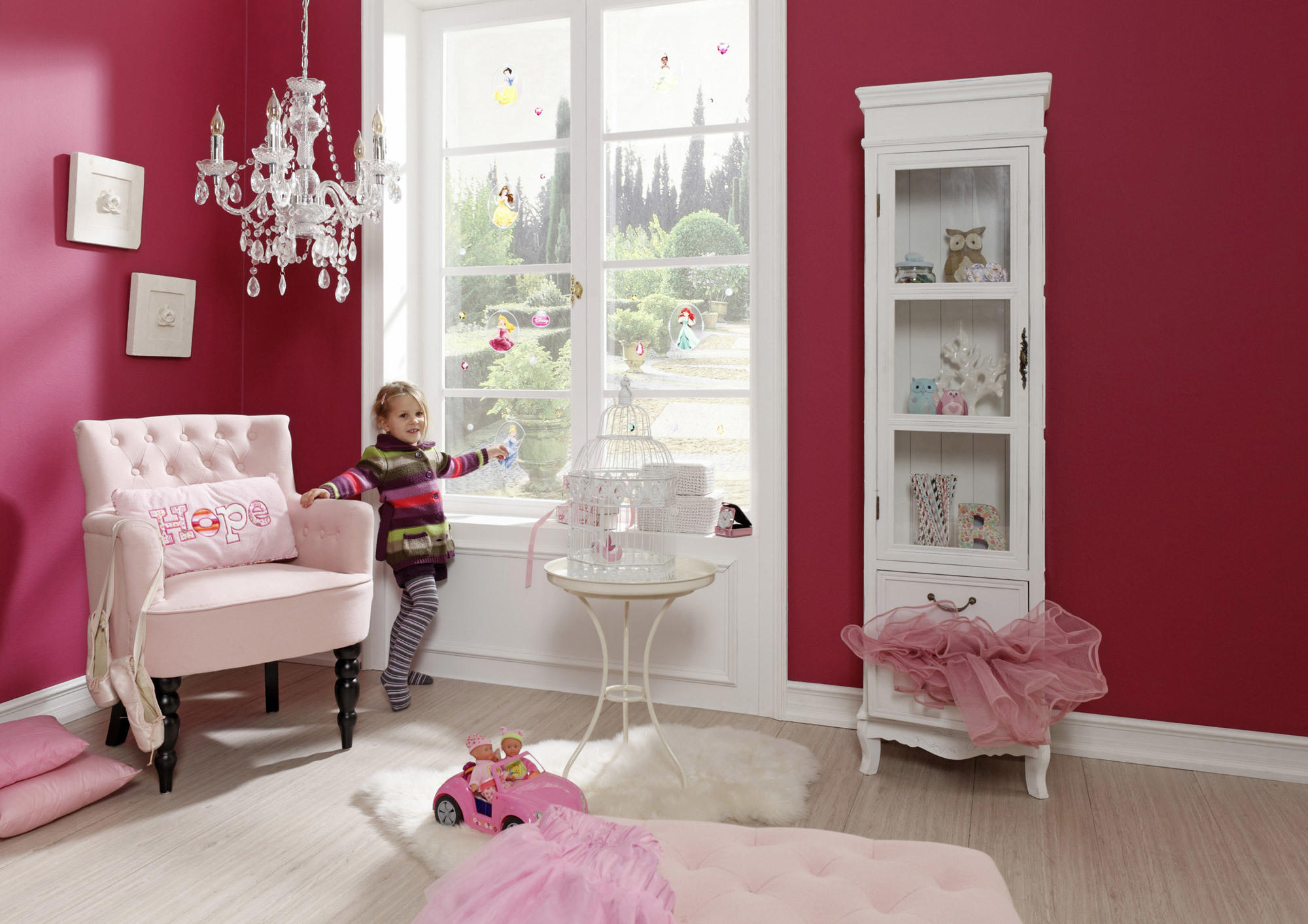 FENSTERBILD Princess  - Multicolor, LIFESTYLE, Kunststoff (31/31cm) - Komar
