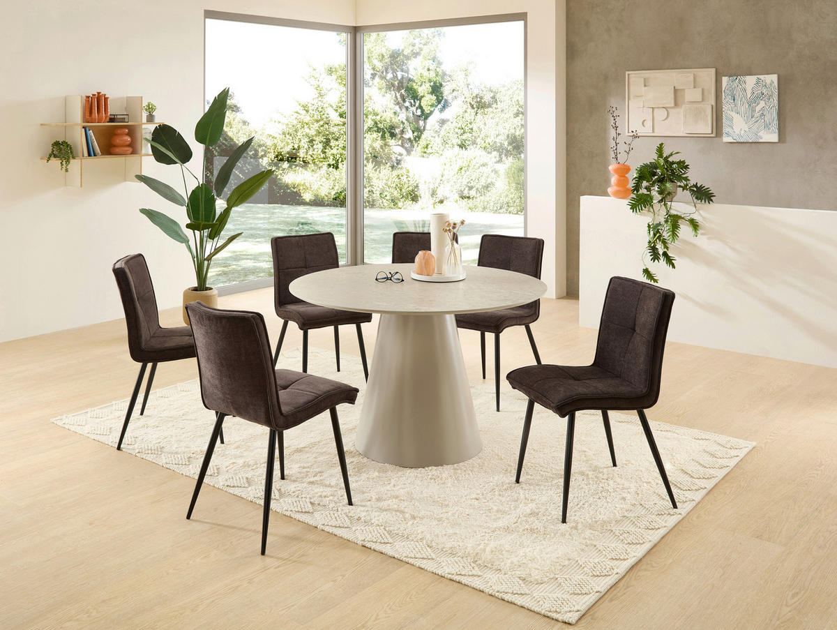 ESSTISCH in Holzwerkstoff 120/120/75 cm  - Grau, MODERN, Holzwerkstoff (120/120/75cm) - Livetastic