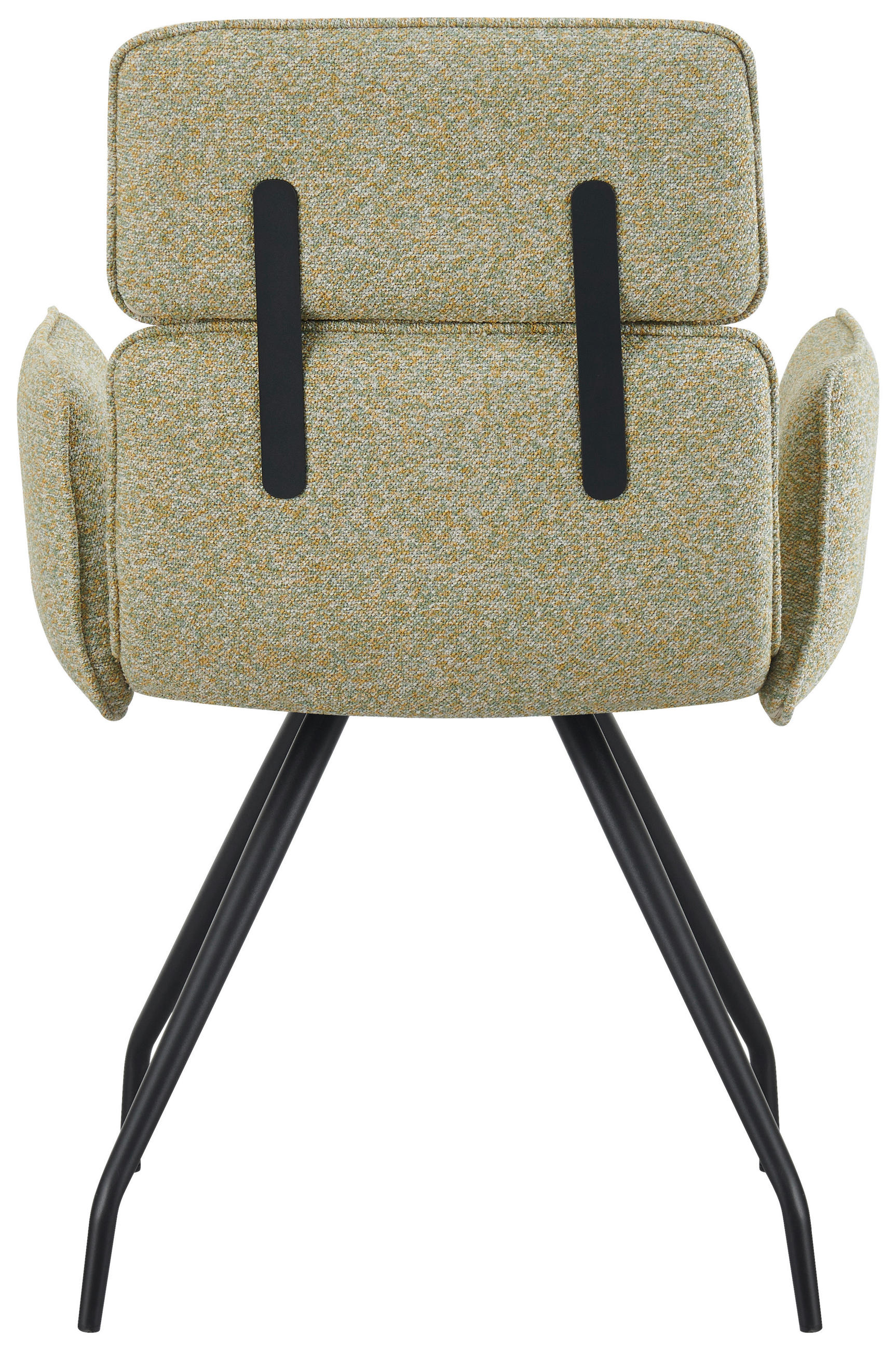 ARMLEHNSTUHL  in Eisen Webstoff  - Schwarz/Hellgrün, Design, Textil/Metall (58/90/62cm) - Stylife