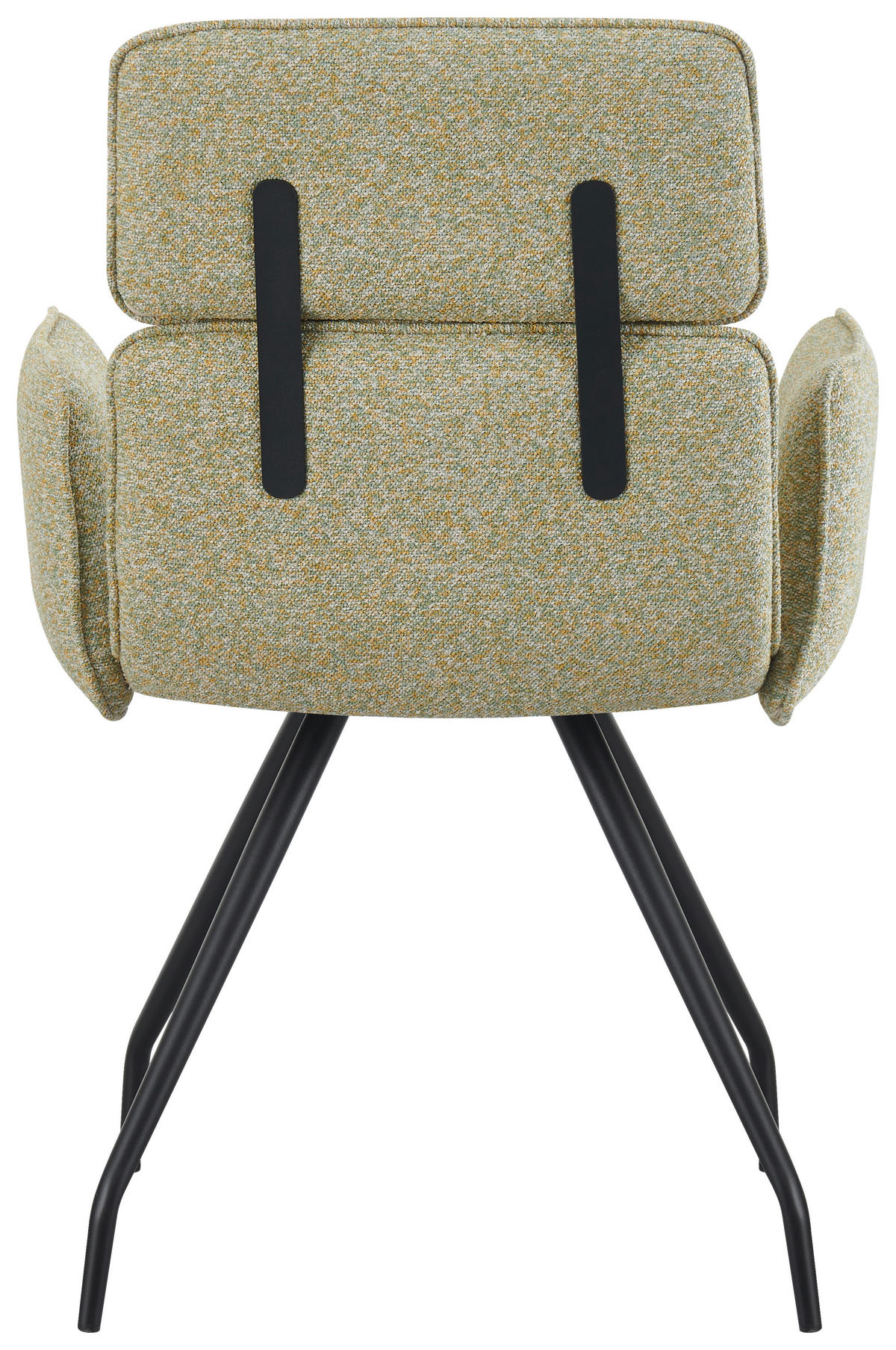 ARMLEHNSTUHL  in Eisen Webstoff  - Schwarz/Hellgrün, Design, Textil/Metall (58/90/62cm) - Stylife