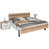 BETTANLAGE - Eichefarben/Anthrazit, KONVENTIONELL, Holz (180/200cm) - Dieter Knoll
